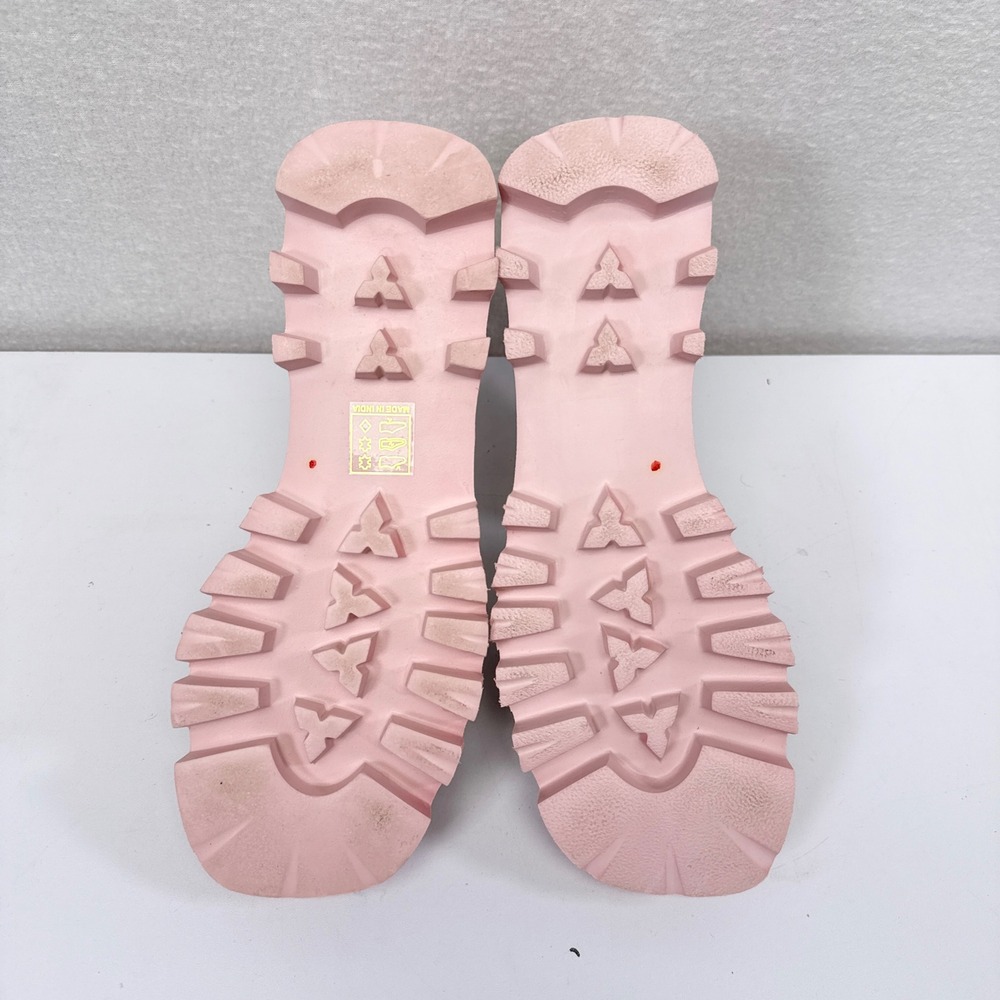 Free People Maddox Lug Sole Sandals Womens US 7.5 / EUR 38 Pink Platform Boho - Picture 5 of 8